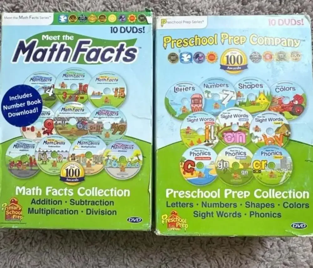 Preschool Prep Company 20-DVD Collection Bundle Math Facts & Preschool Prep